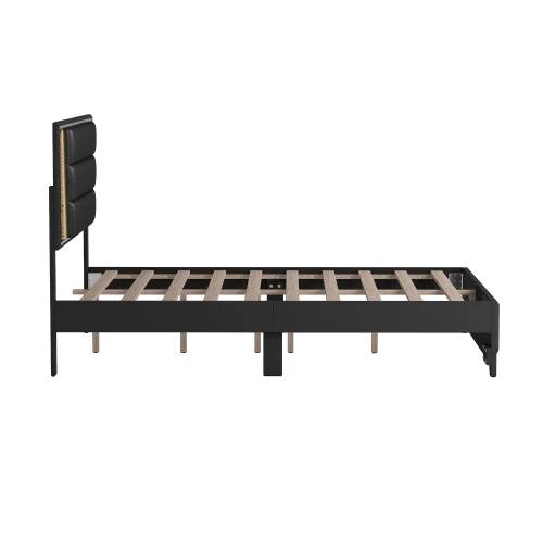 3 PCS Queen Bedroom Sets, Upholstered Bed, Nightstands & Dresser