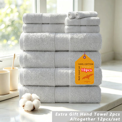 20/16/10pcs Cotton Soft Bath Towel Set for Bathroom