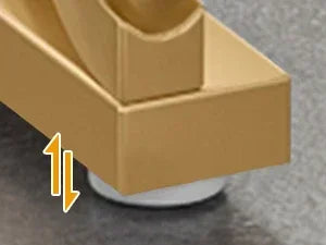 Faux Marble Modern Dining Table with Golden Geometric Legs