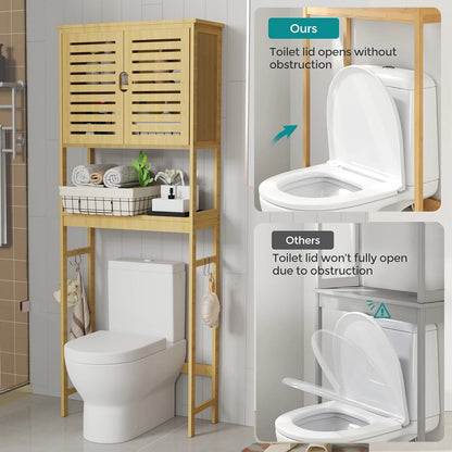 Bamboo Over-the-Toilet Bathroom Storage Cabinet
