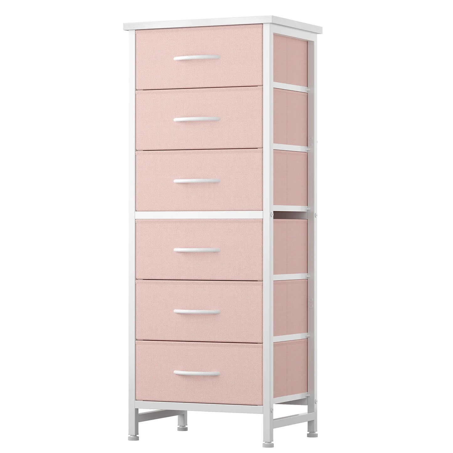 Narrow Storage Tower with Wood Top and Metal Frame