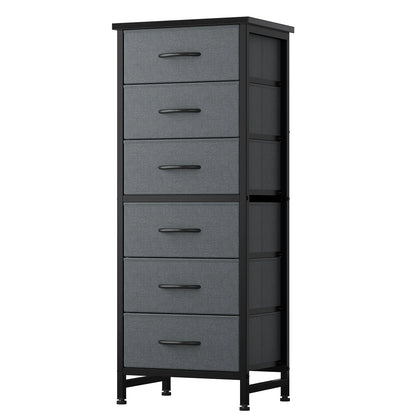 Narrow Storage Tower with Wood Top and Metal Frame