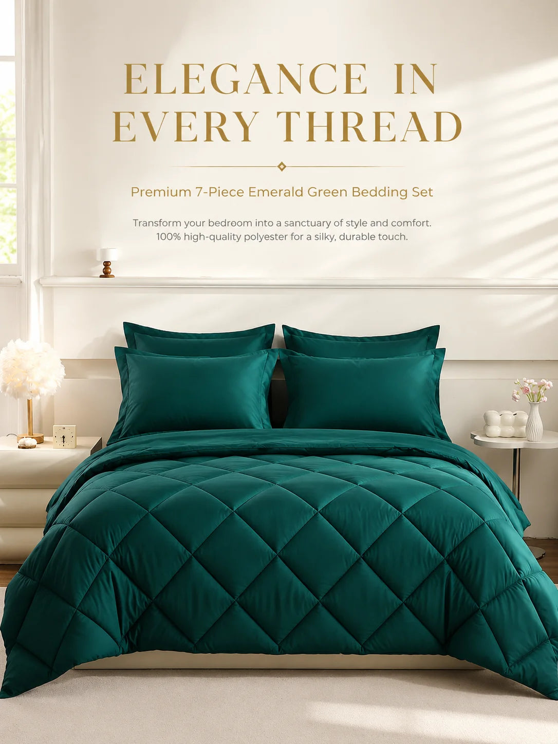 5pcs/7pcs Twin, Full, Queen, King, Bedding Sets with Comforter