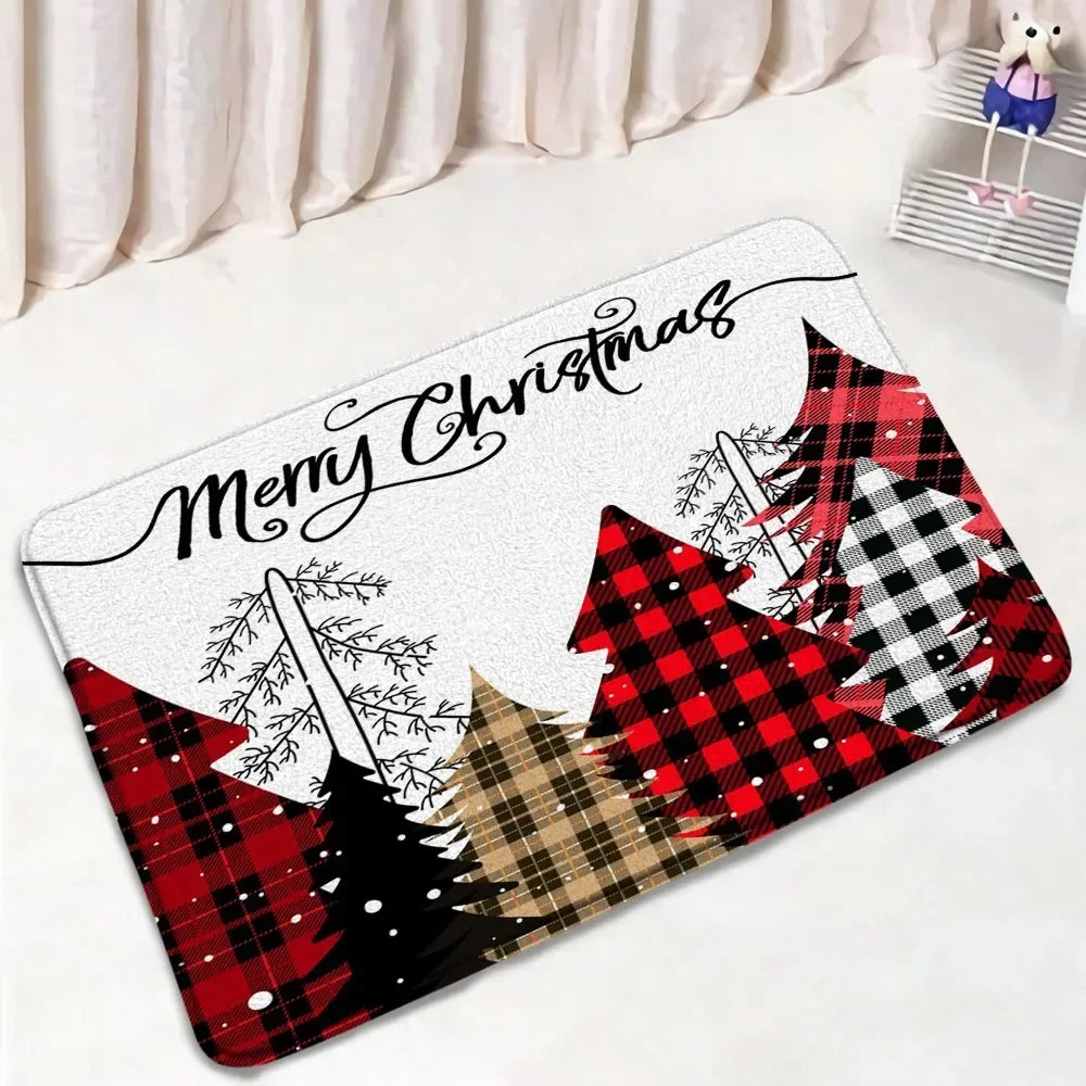 Christmas Shower Curtain & Bath Mat Set