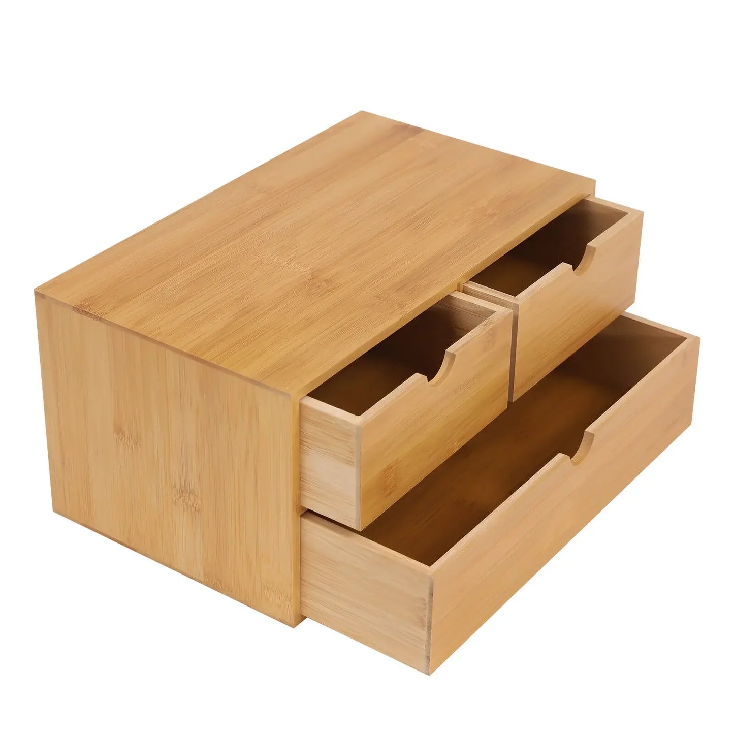 Bamboo Desktop Storage Organizer with 3-Drawers