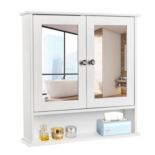 Bathroom Medicine Cabinet with 2 Door Mirror