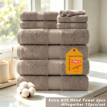 20/16/10pcs Cotton Soft Bath Towel Set for Bathroom