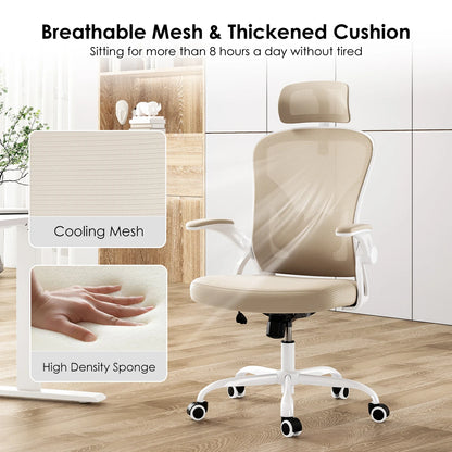 Ergonomic Home Office Desk Chair with Headrest & High Back