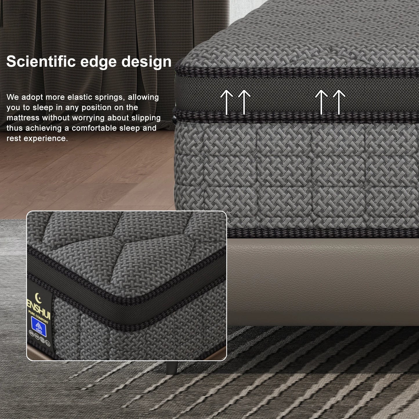 12/14 Inch Gel Memory Foam Hybrid Pocket Spring Mattress