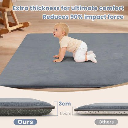 Thick Memory Foam Baby Play Mat for Tummy Time