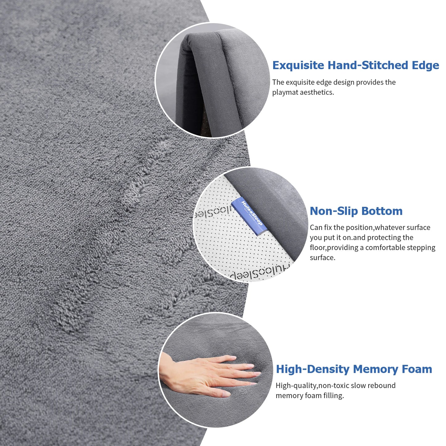 Non-Slip Thick Soft Foam Baby Activity Rug