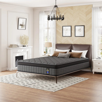 12/14 Inch Gel Memory Foam Hybrid Pocket Spring Mattress