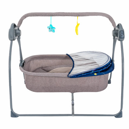 Baby Cradle, 5 Speeds Swing with Remote Control for 0-18 Months Newborn Babies