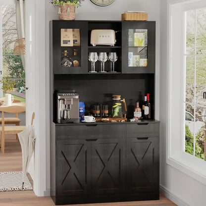 71" Tall Hutch with Charging Station & Adjustable