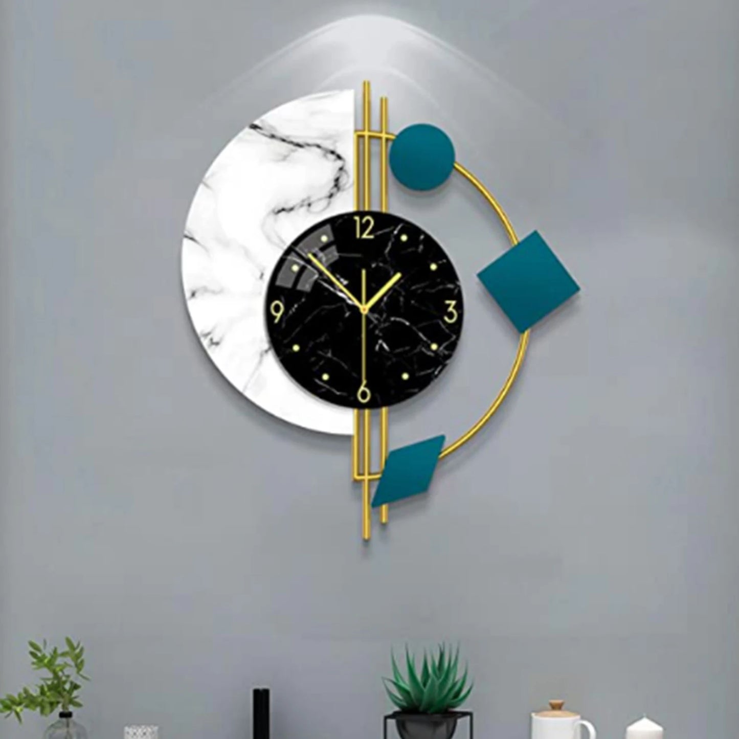 22 inch Marble Nordic Style Creative Luxury Wall Clock
