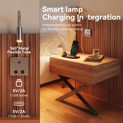 Luxury King Size Bed with Integrated Nightstands & Reading Lamps