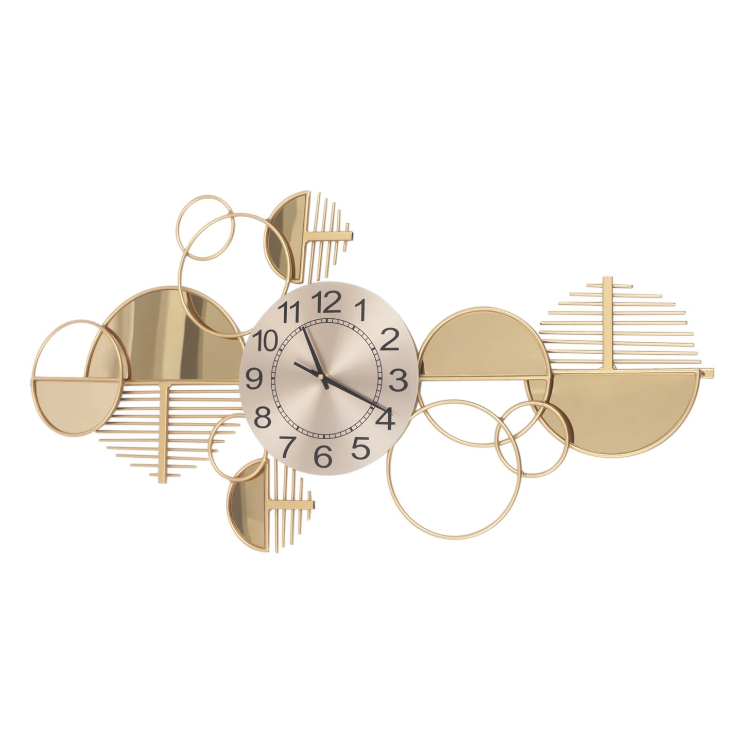 Creative Modern Metal Wall Clock, Gold