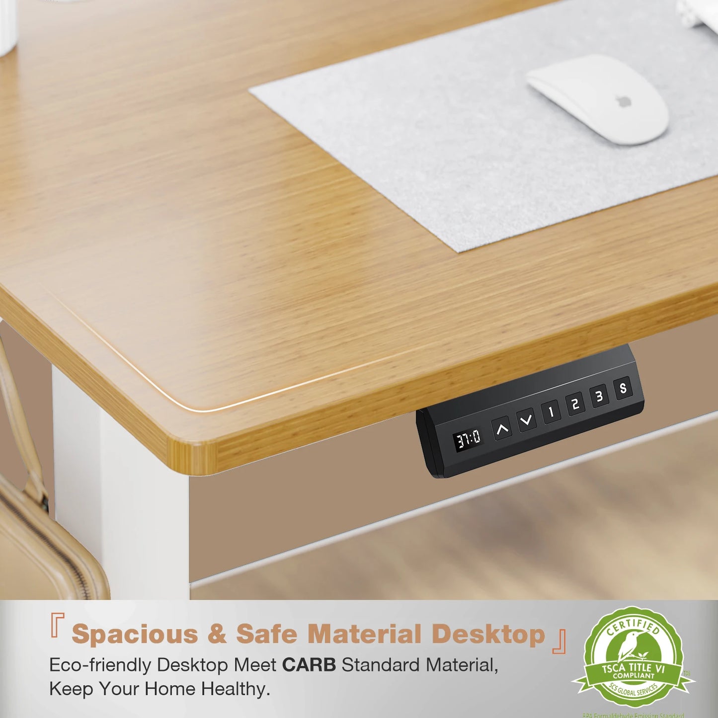 40 x 24 Inch Electric Sit Stand Computer Desk w/ Adjustable Height
