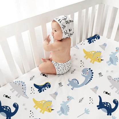 4-Pack Extra Soft Microfiber Crib Sheets Set for Baby Boys