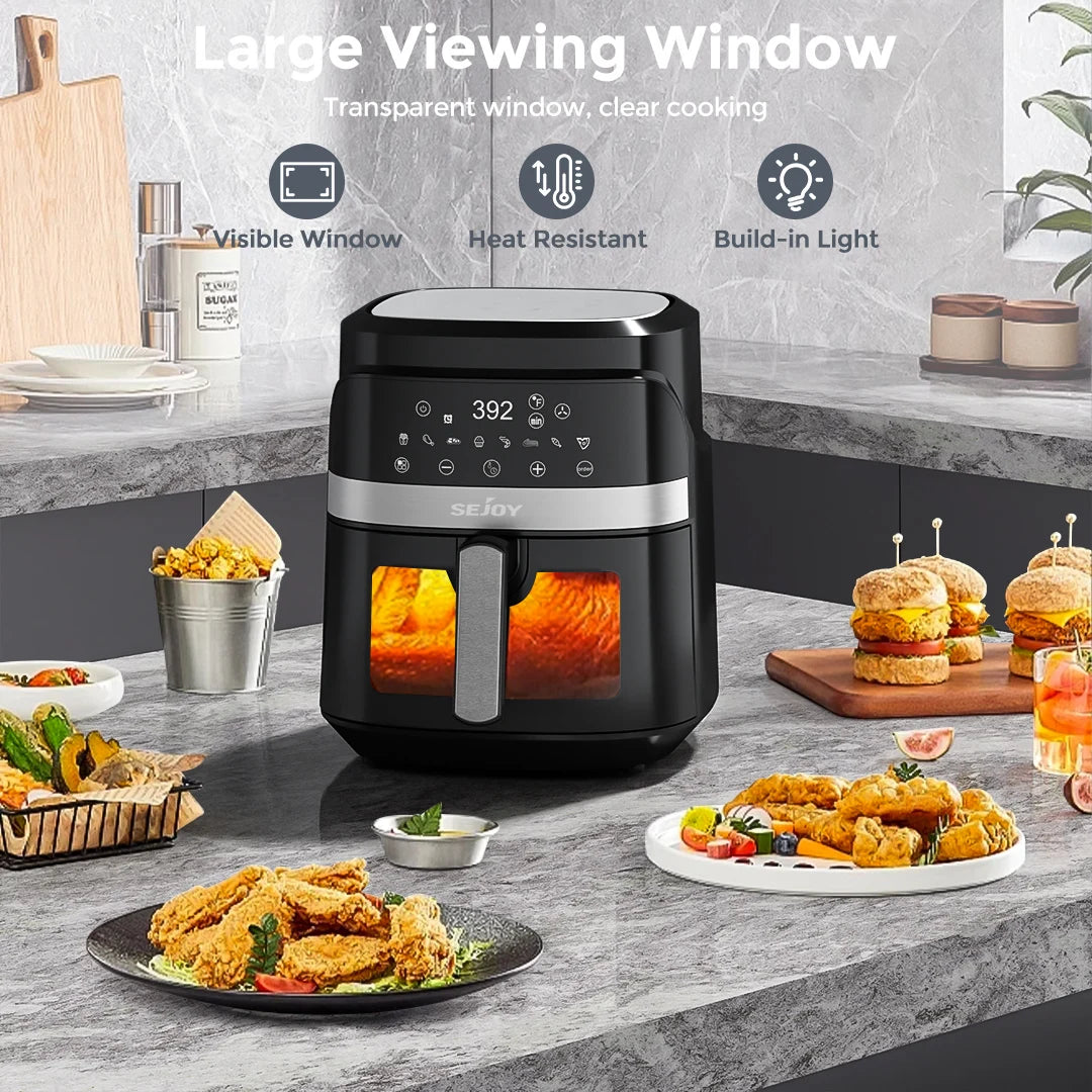 6 Qt 8-in-1 Air Fryer with Premium Ceramic Coating