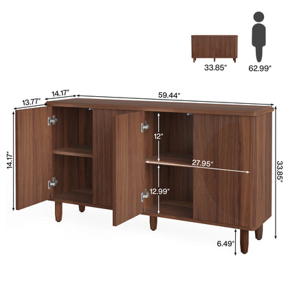 Modern Storage Cabinet Sideboard Buffet Table with Doors