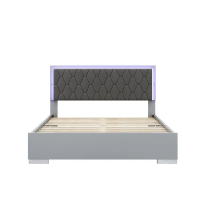 4 Pc Queen Bedroom Set w/ Upholstered Bed, Dresser & 2 Nightstands