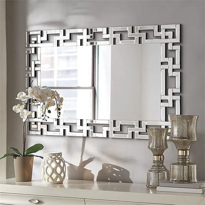 Rectangle Silver Venetian Art Mirror