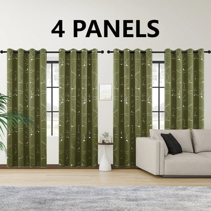 4PCS Blackout Curtains are Thermal Insulated
