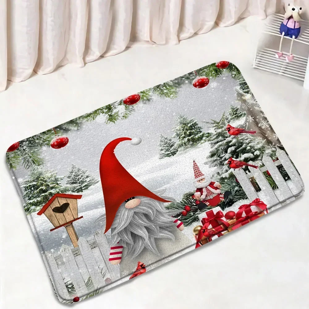 Christmas Shower Curtain & Bath Mat Set