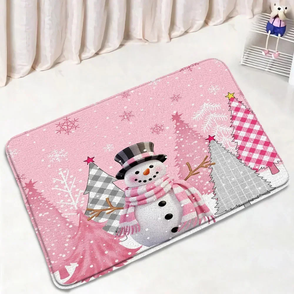 Christmas Shower Curtain & Bath Mat Set