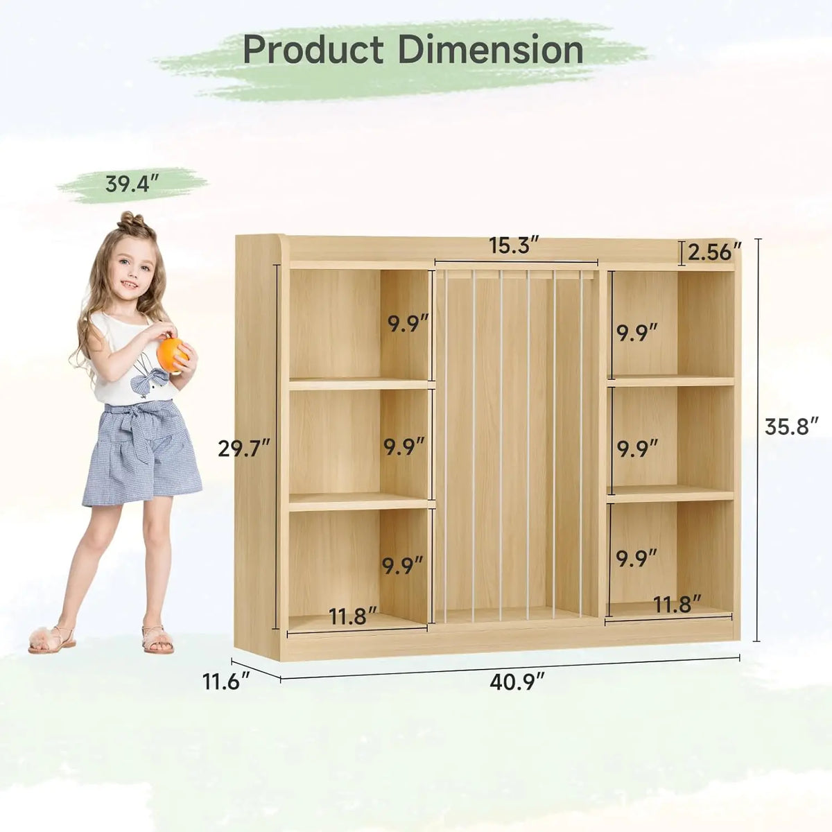 6-Cube Kids Toy Organizer & Storage Shelf