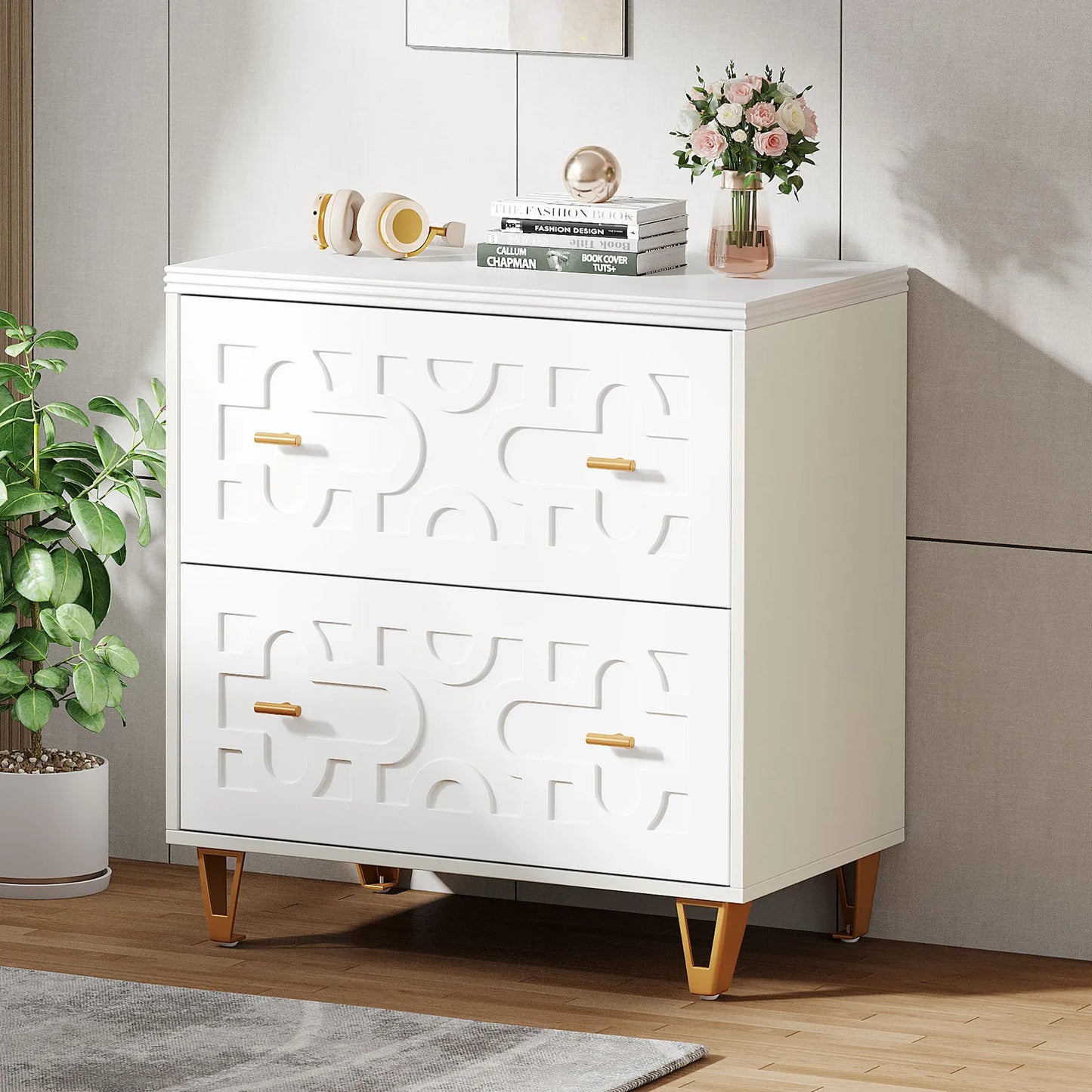 2-Drawer Lateral File Cabinet for Legal/Letter/A4 Size Files