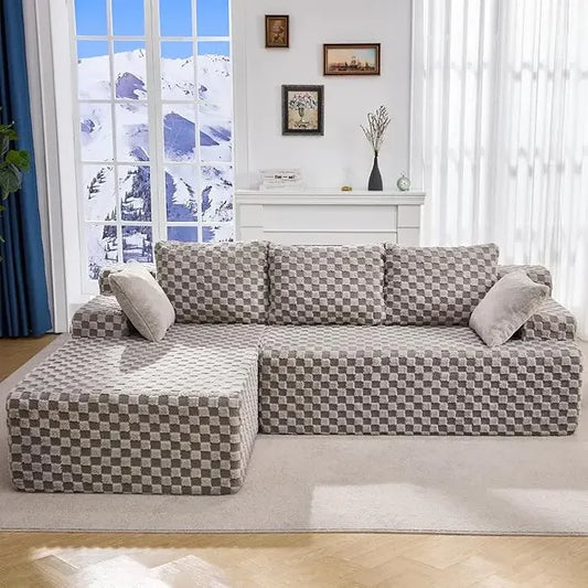 Oversize L-shape Memory Foam Sectional Sofa