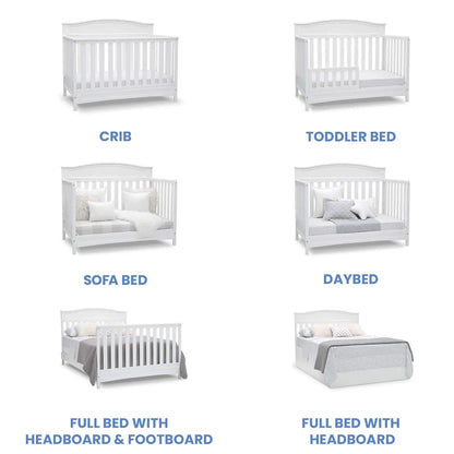 4-in-1 Convertible Baby Crib with Greenguard Gold Certification