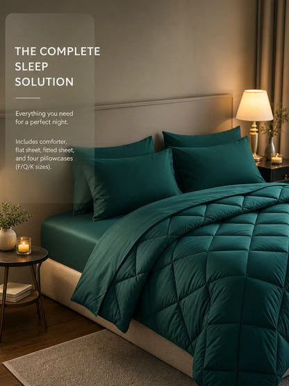 5pcs/7pcs Twin, Full, Queen, King, Bedding Sets with Comforter