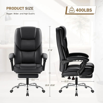Big and Tall Executive Office Chair with Footrest