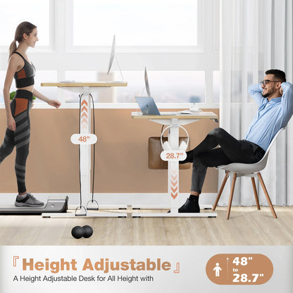 40 x 24 Inch Electric Sit Stand Computer Desk w/ Adjustable Height