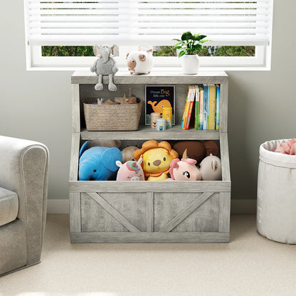 Kids Wooden Toy Storage Organizer with Cubby