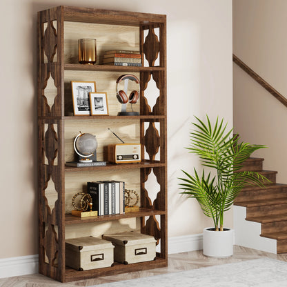 6-Tier 5 Shelf Display Storage Bookshelf