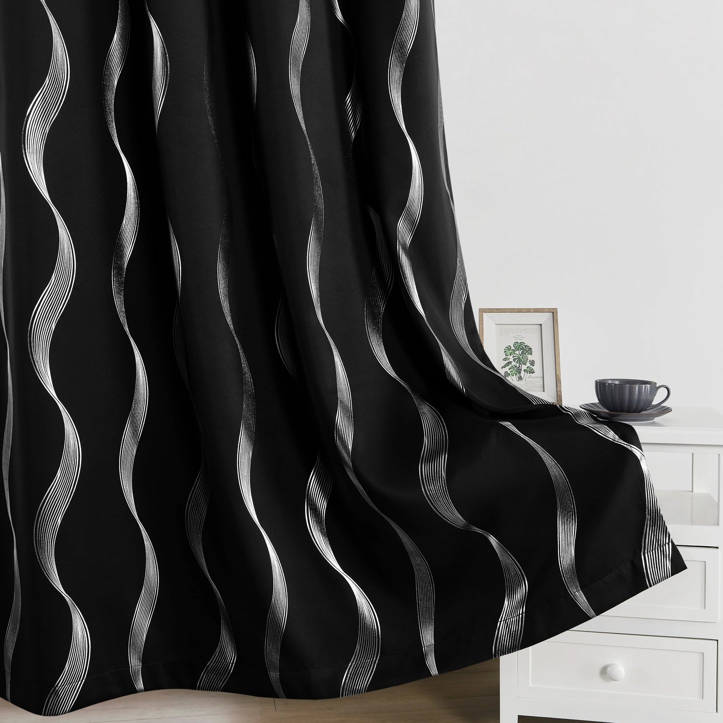 4PCS Blackout Curtains Grommet, Thermal Insulated