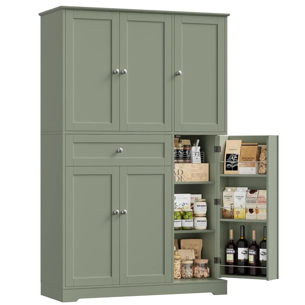 68" Tall Kitchen Pantry Storage Cabinet