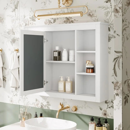 36" Bathroom Vanity Set with Mirror, Cabinet & Single Sink
