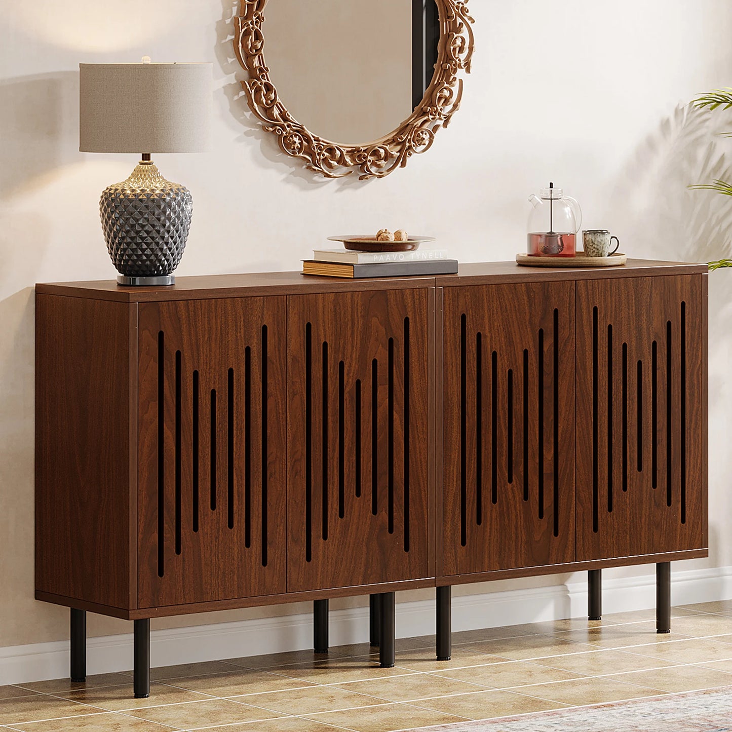 59" Farmhouse Buffet Sideboard Cabinet with Doors
