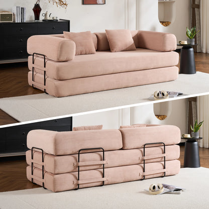 Oversized Corduroy Futon Floor Couch for Small Spaces