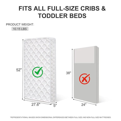 Dual-Sided Crib Mattress for Full-Size Cribs & Toddler Beds