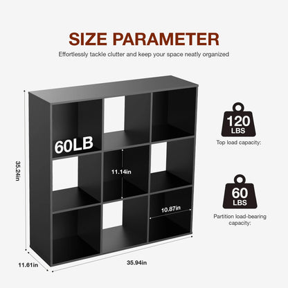 9 Cube Wooden Storage Organizer