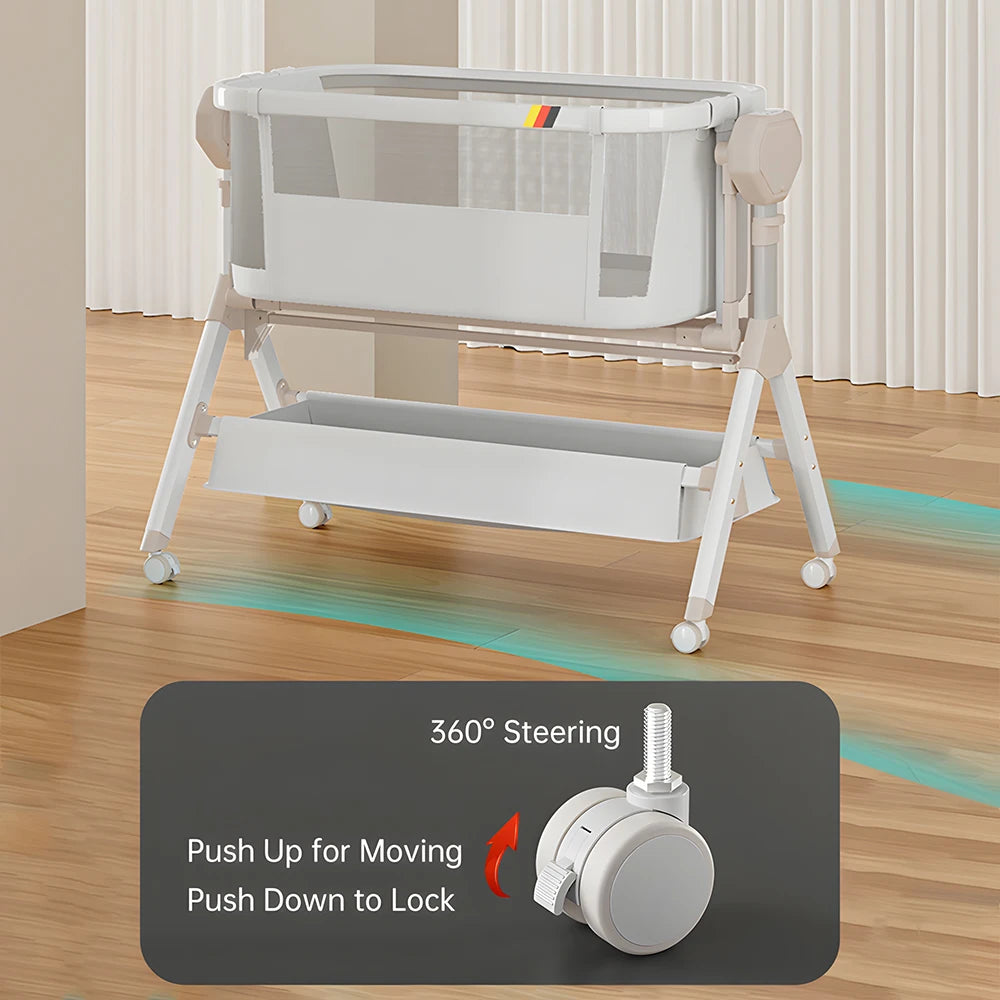 Automatic Rocking Bassinet with Music and Soft Mattress