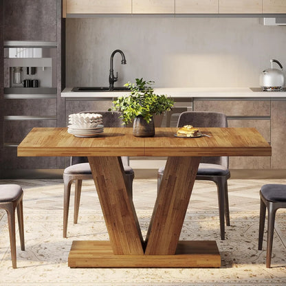 47-Inch Dining Table Seats 4 with Heavy Duty Pedestal