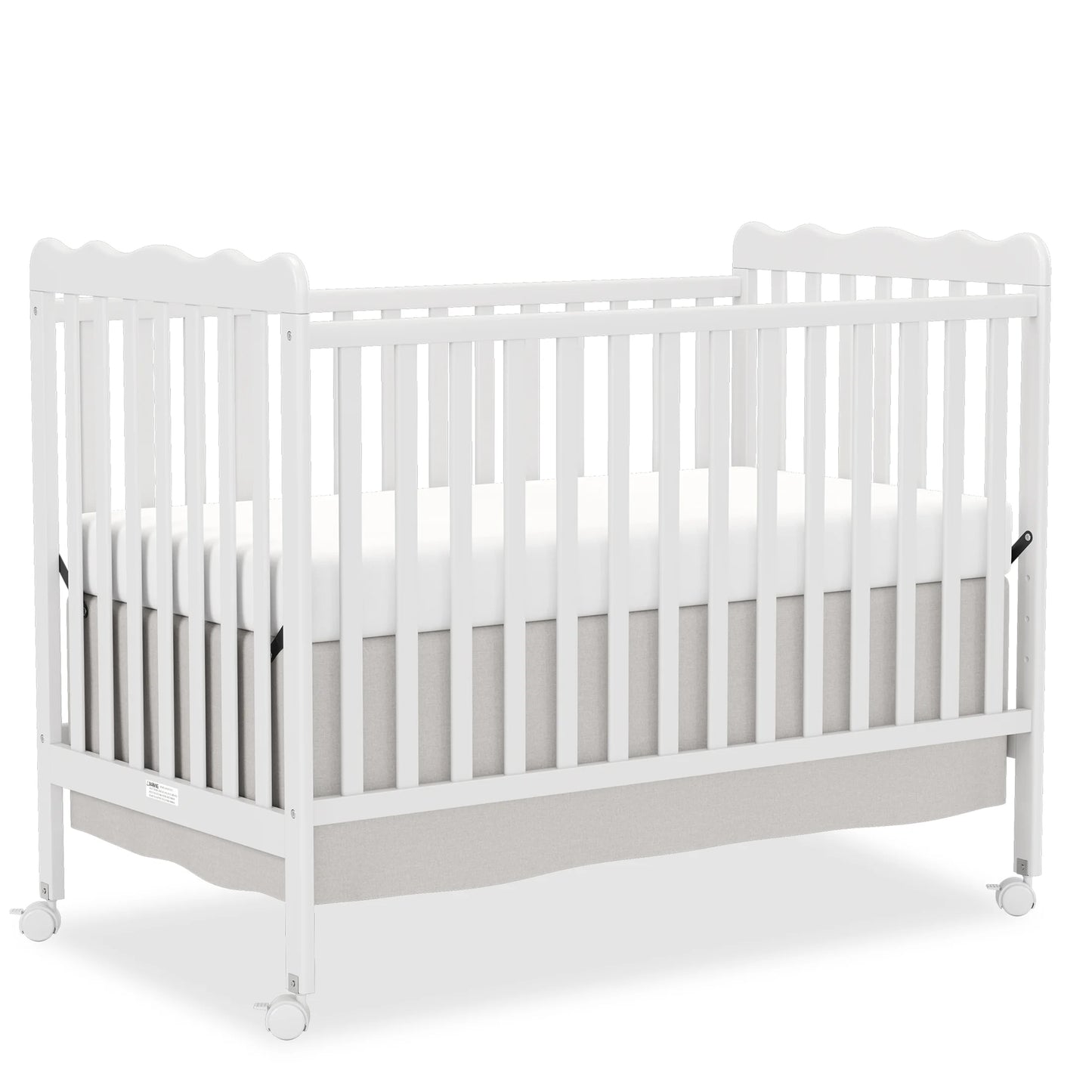 4-in-1 Convertible Wooden Baby Crib w/ 3 Adjustable Heights