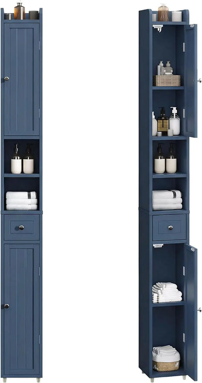 Narrow Bathroom Storage Cabinet with Adjustable Shelves